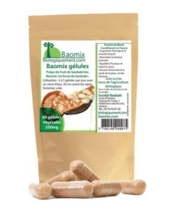 Gélules de poudre de baobab bio