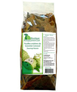 Sachet de feuilles entières de graviola corossol anticancer naturel