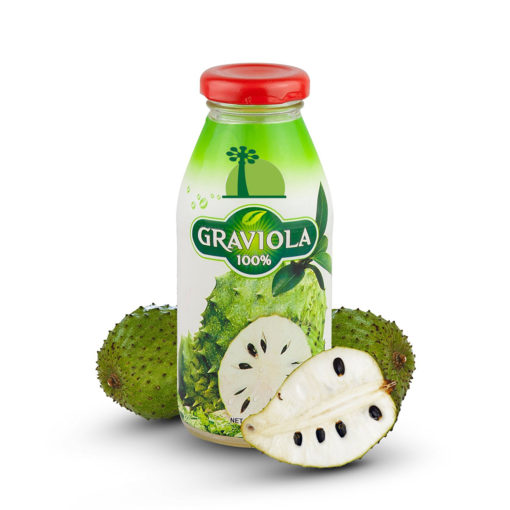 Bouteille de jus 100% pur fruit de graviola corossol Biologiquement