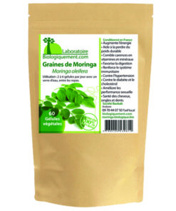 Sachet de graines de Moringa bio produite par le laboratoire Biologiquement